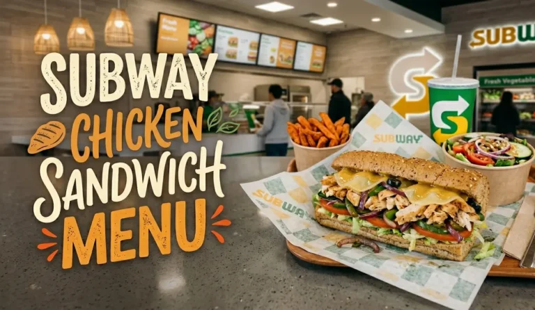 subway chicken sandwich menu