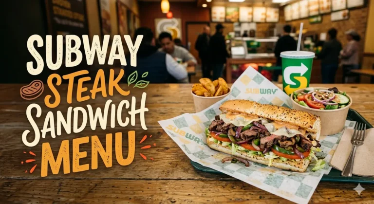 subway steak sandwich menu